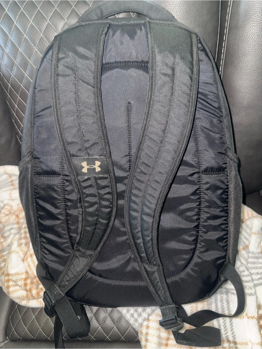 Under Armour Black Backpack Laptop School Travel Gym Bookbag Water Resistant